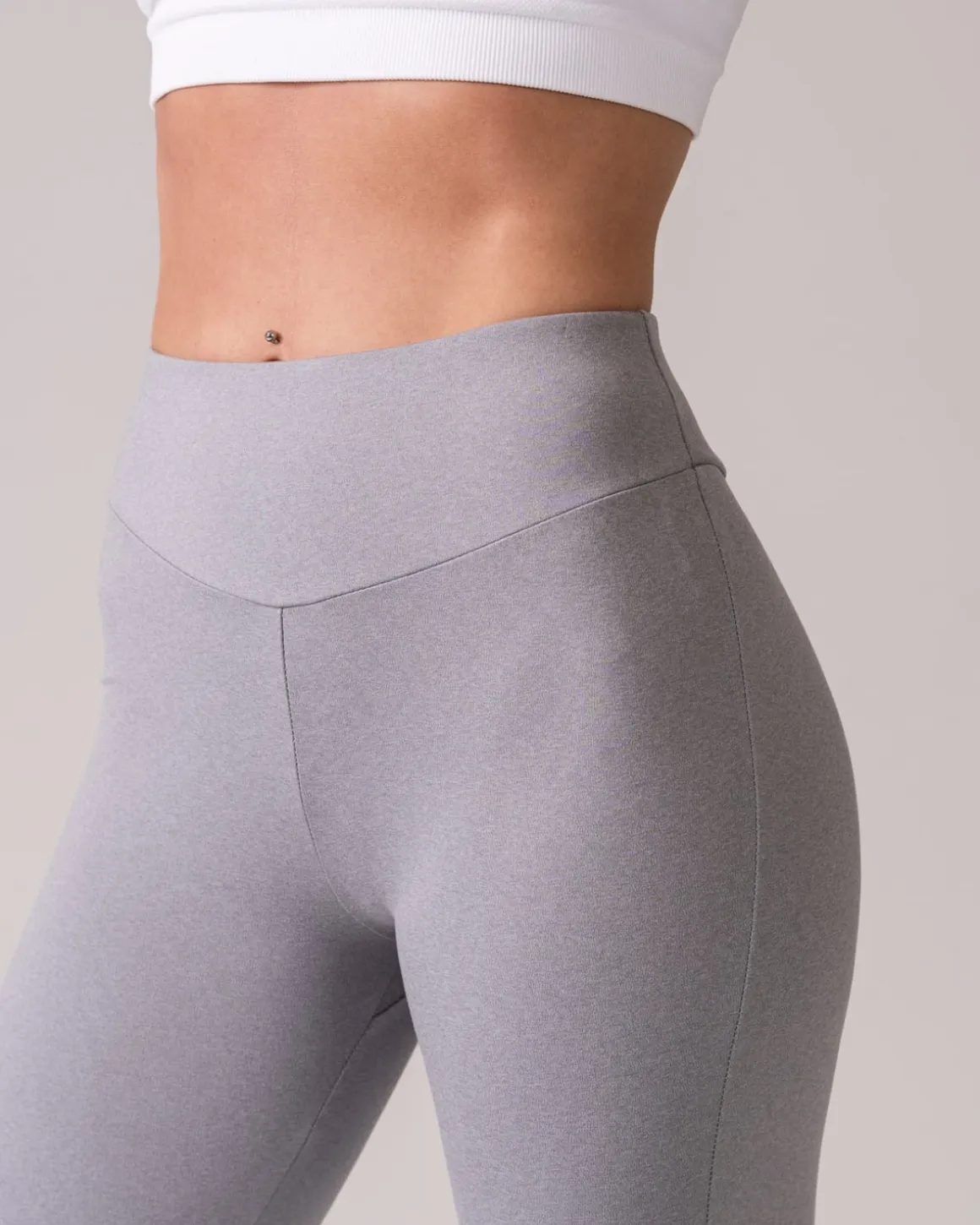 Lively Flare Pants Grey Melange