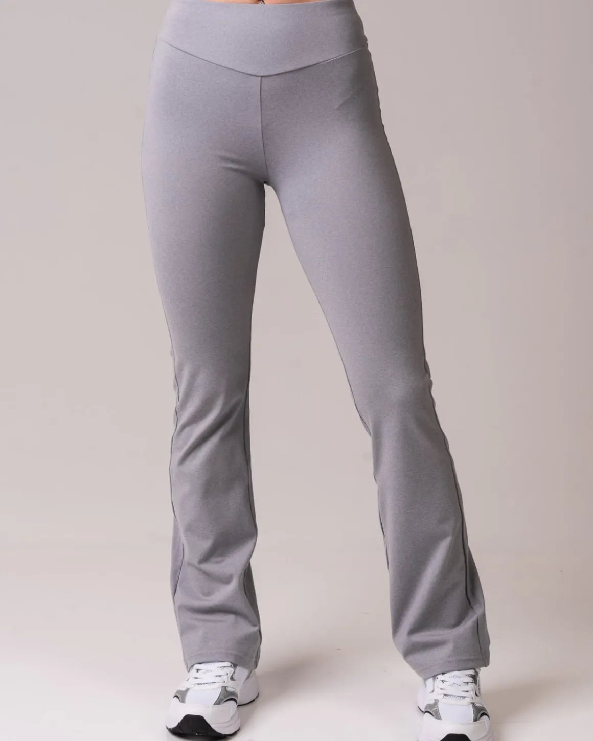 Lively Flare Pants Grey Melange