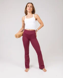 Lively Flare Pants Red Maroon