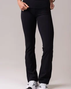 Lively Foldover Flare Pants Black