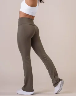 Lively Foldover Flare Pants 2.0 Green Dusty