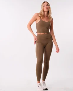 Lively Scrunch Pocket Tights Green Olive