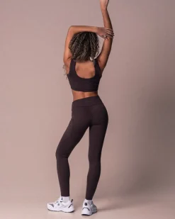 Lively Scrunch Pocket Tights Brown Fudge