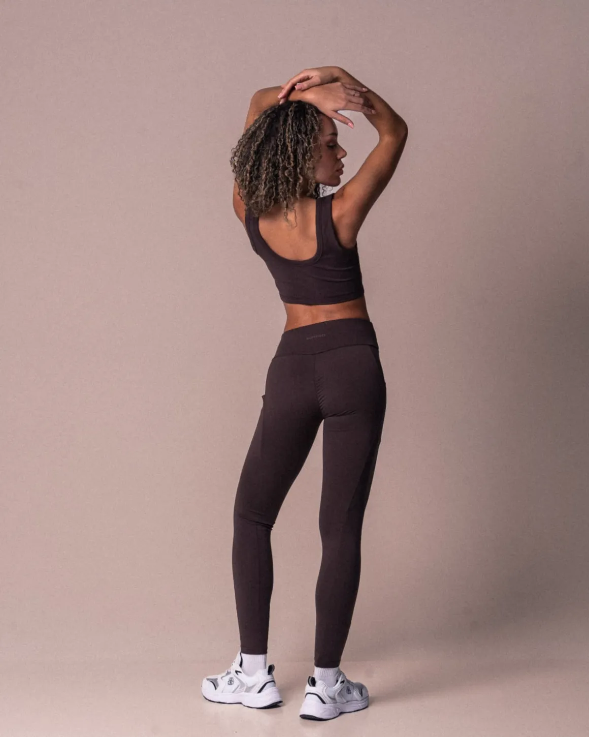 Lively Scrunch Pocket Tights Brown Fudge