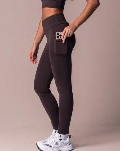 Lively Scrunch Pocket Tights Brown Fudge