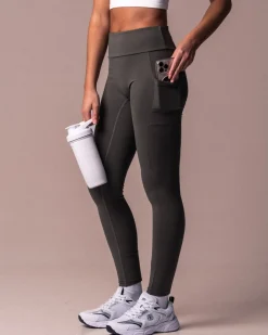 Lively Scrunch Pocket Tights Military Green