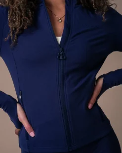 Lively Zip Up Jacket Blue Navy
