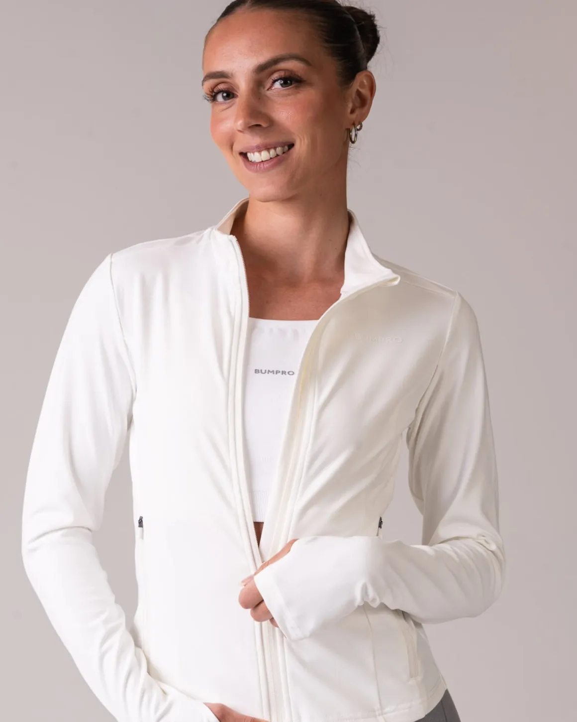 Lively Zip Up Jacket White