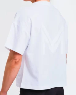 Loose Fit Crop Tee W White
