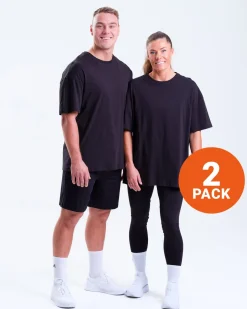 Loose Fit Tee U Black 2-PACK