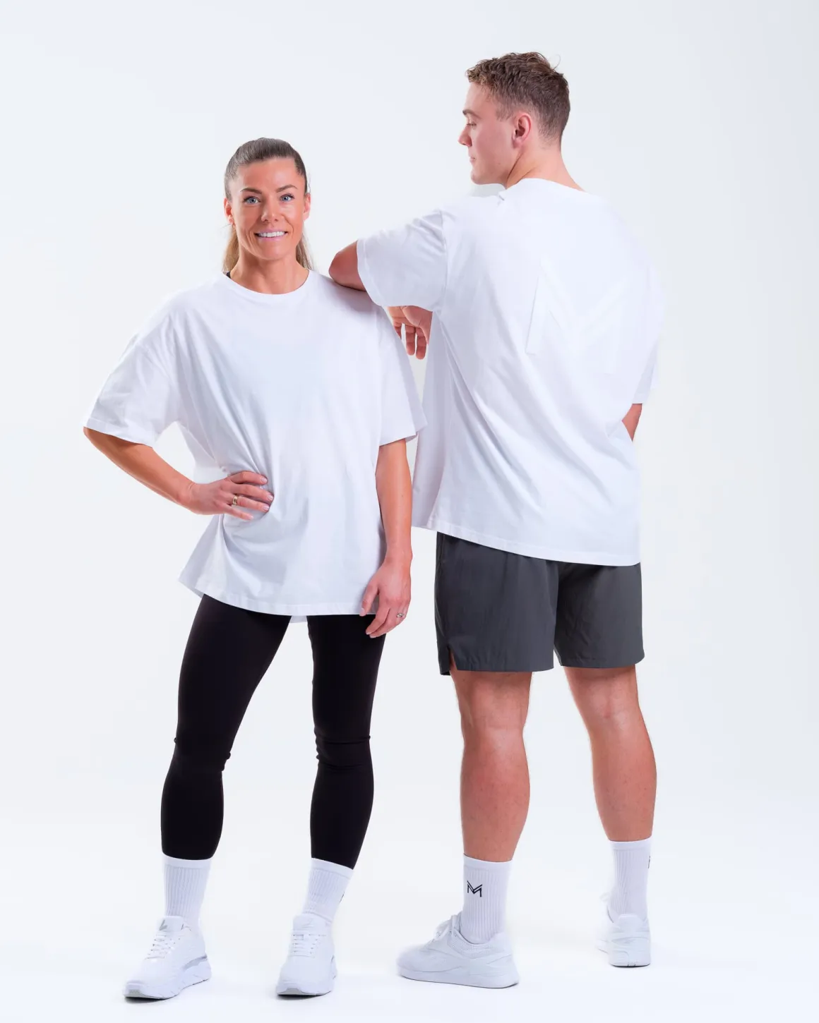 Loose Fit Tee U White+Black 2-PACK