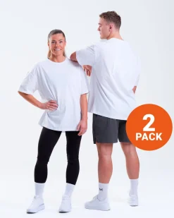 Loose Fit Tee U White 2-PACK