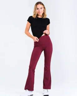 Lotus Flare Pants Burgundy