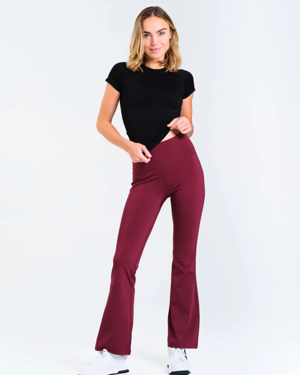 Lotus Flare Pants Burgundy