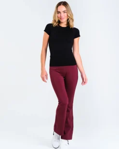 Lotus Flare Pants Burgundy