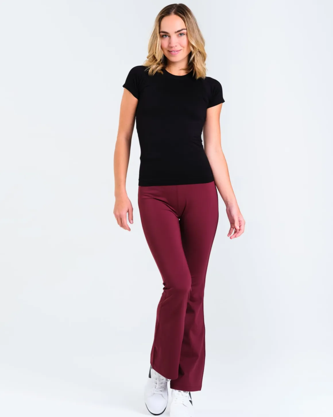 Lotus Flare Pants Burgundy