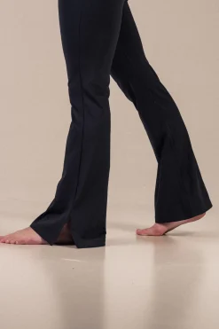 Lotus Slit Flare Pants Black Beauty