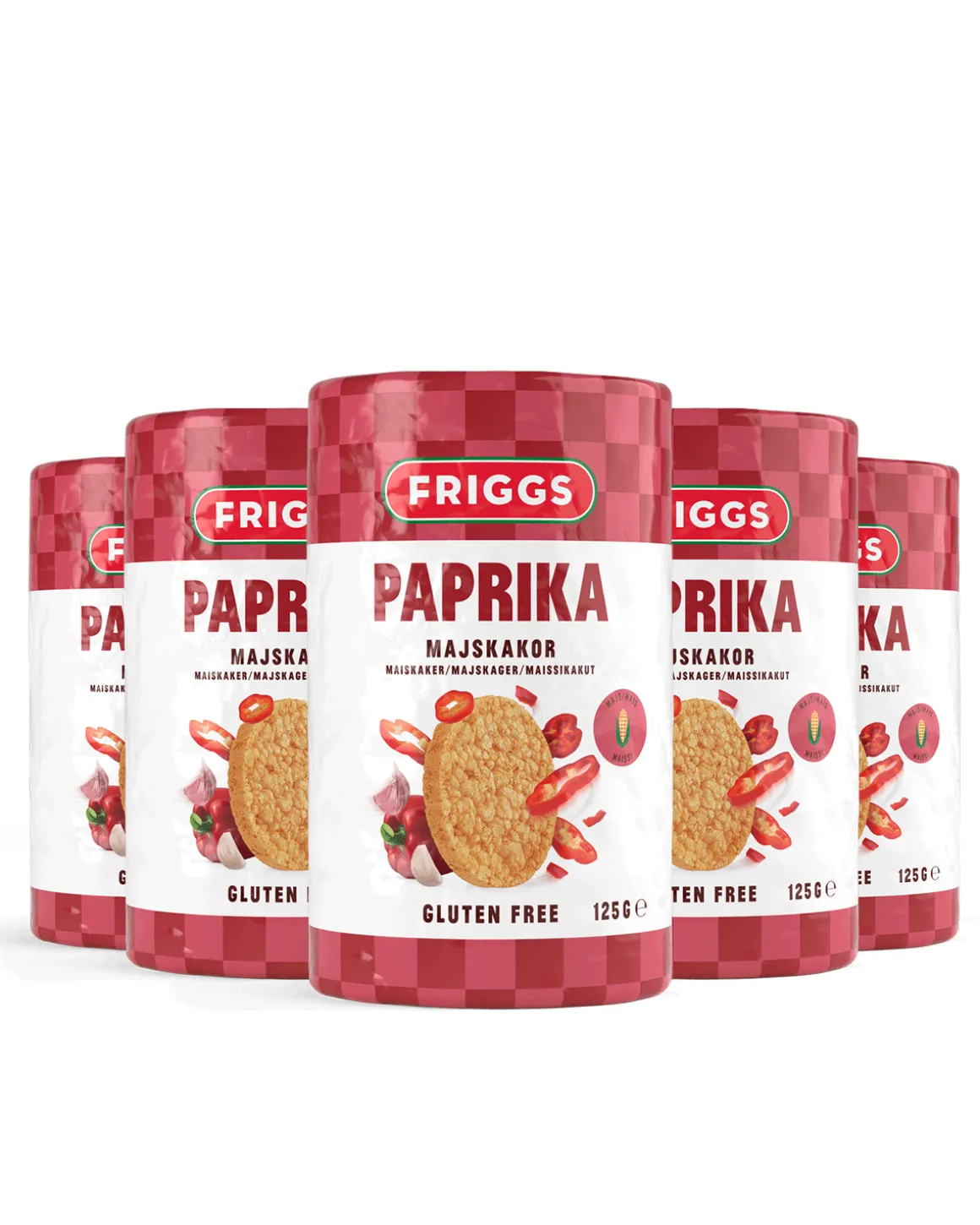 Maiskake Paprika 125g (5-pack)