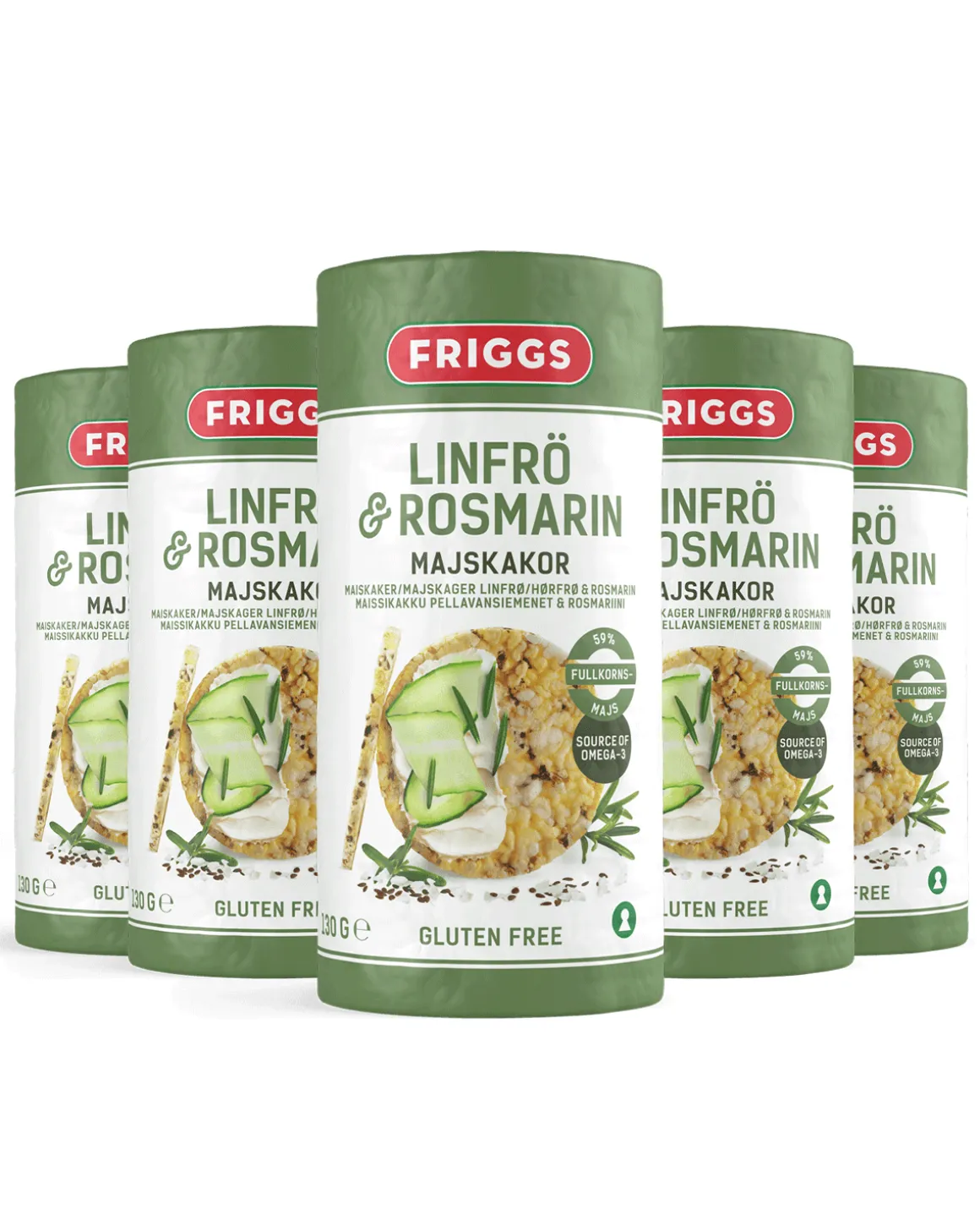 Maiskaker LinfrøRosmari130g (5-pack)