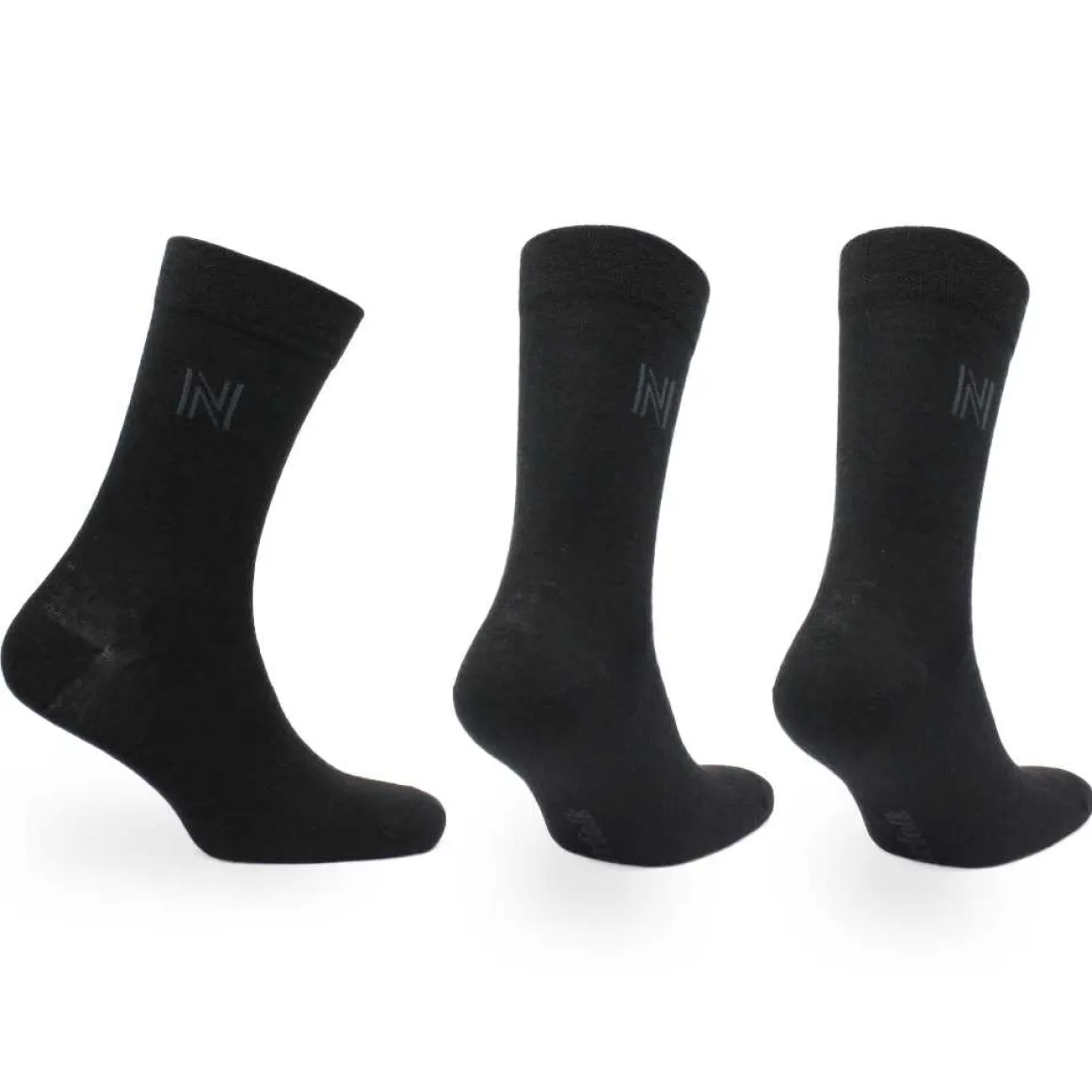 Merino Wool Everyday Socks Black 3-pack