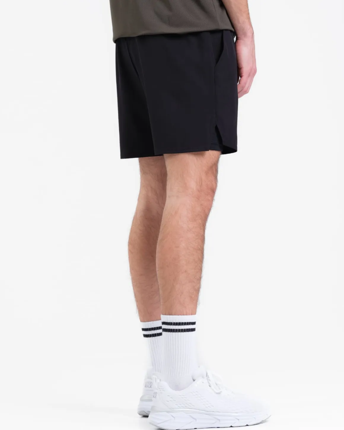 Mesh Tee M Green + Hybrid 2-1 Shorts Black SET