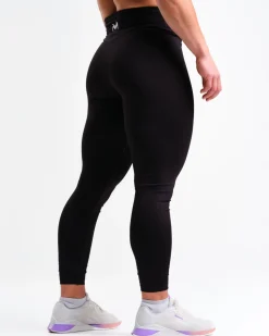 Mid Rise Tights W Black