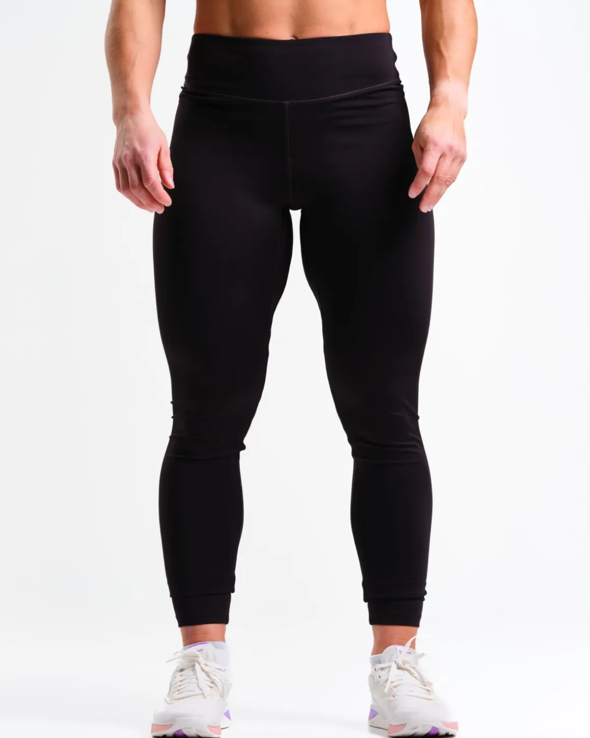 Mid Rise Tights W Black