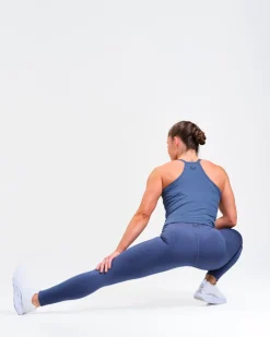 Mid Rise Tights W Stone Blue