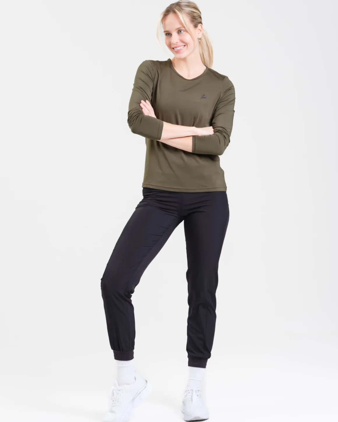 Momentum LS Green + Luna Pants Black SET