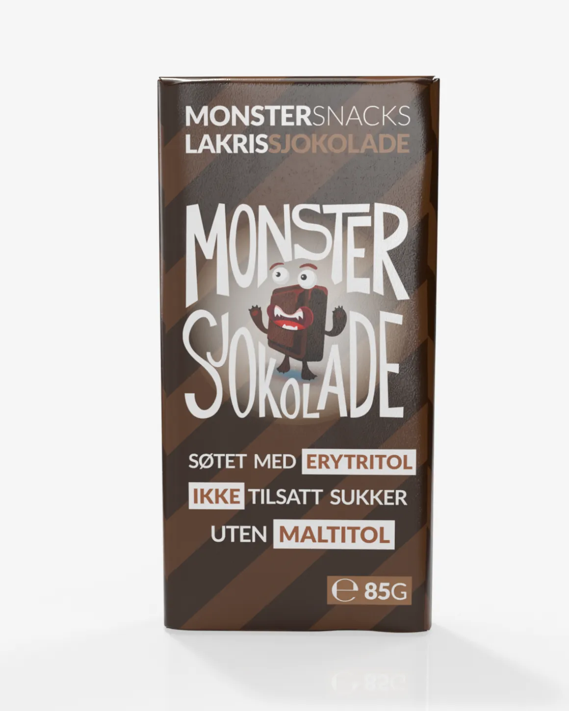 Monster Lavkarbo Belgisk Melkesjokolade m/Lakrisrot 12x85g