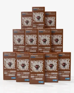 Monster Lavkarbo Belgisk Melkesjokolade 12x85g