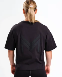 mywhy Loose Fit Crop Tee W White+Black