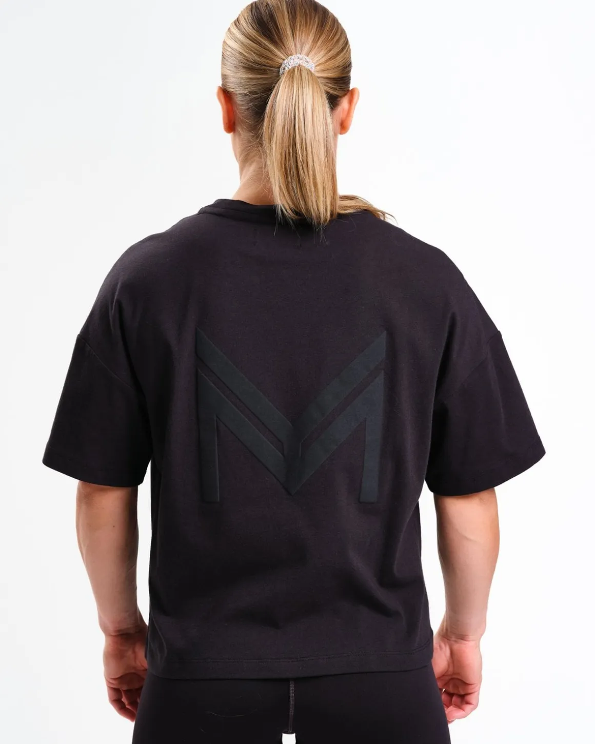 mywhy Loose Fit Crop Tee W White+Black