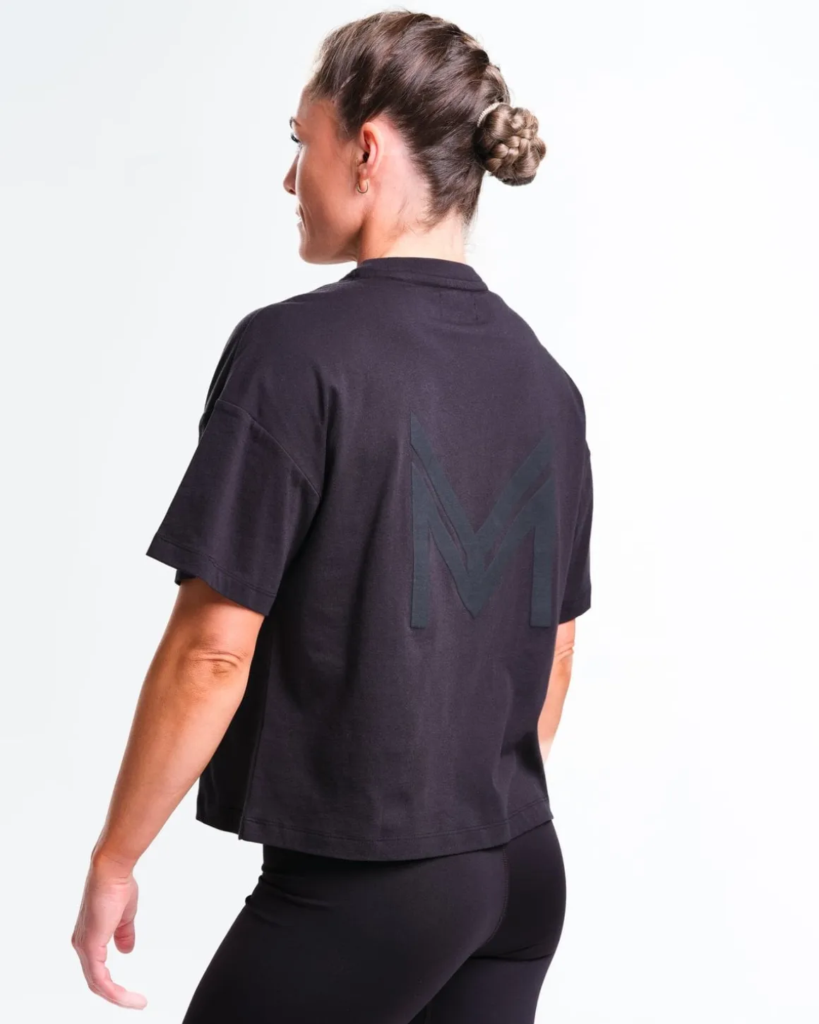 mywhy Loose Fit Crop Tee W White+Black