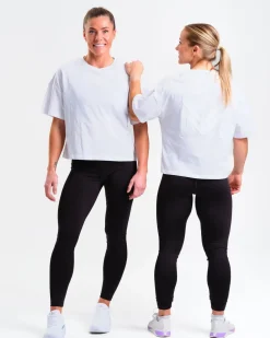 mywhy Loose Fit Crop Tee W White+Black