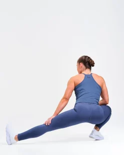 mywhy Mid Rise Tights W Black + Blue 2-PACK