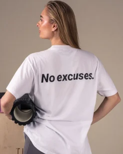 No Excuses T-shirt Unisex White + Black 2-PACK