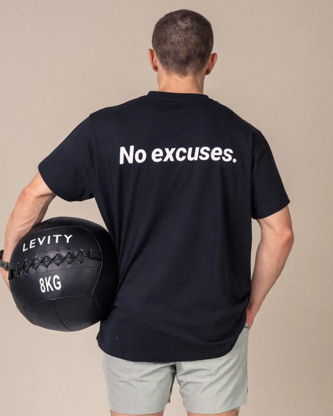 No Excuses T-shirt Unisex White + Black 2-PACK