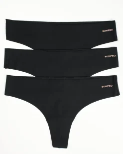 No Show Thong Black 9-PACK