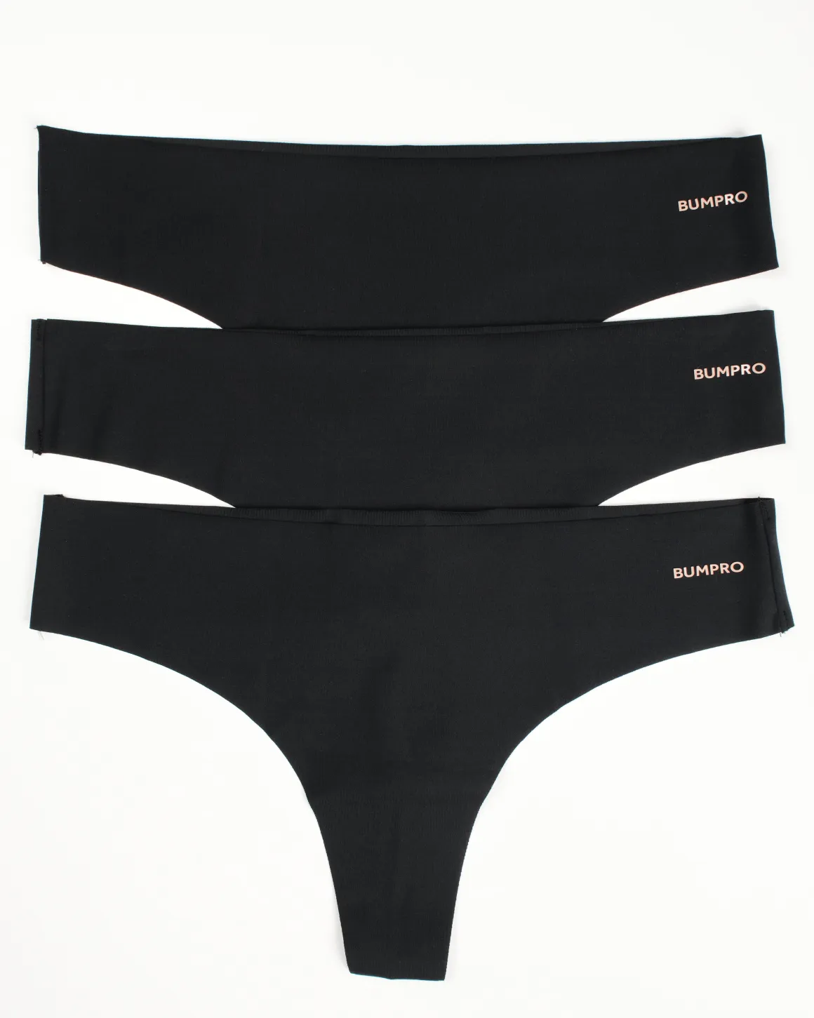 No Show Thong Black 9-PACK