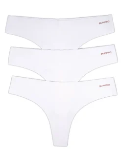 No Show Thong White/Sand 6-PACK