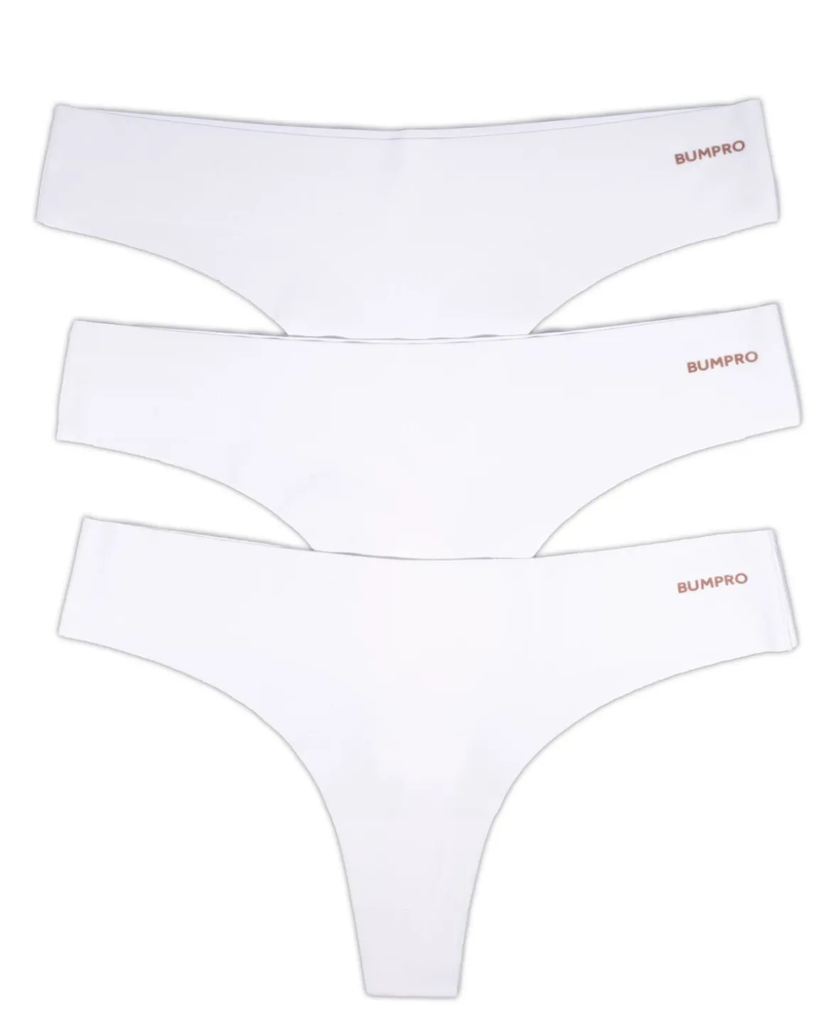 No Show Thong White/Sand 6-PACK