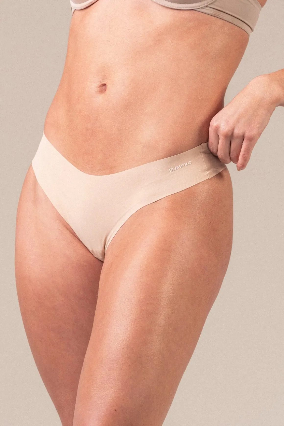 No Show Thong White/Sand 6-PACK