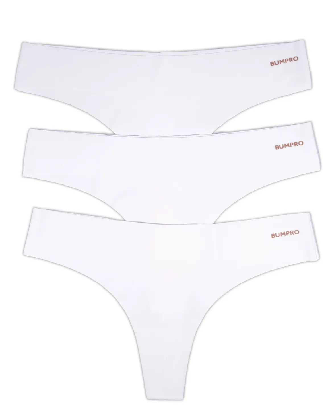 No Show Thong White/Sand 6-PACK