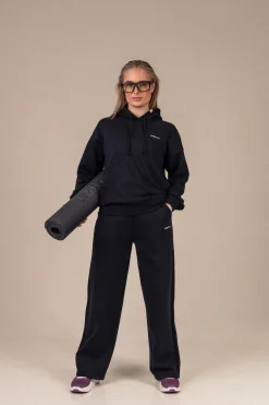 Off Duty Hoodie + Straight Sweatpants Black/Black SET