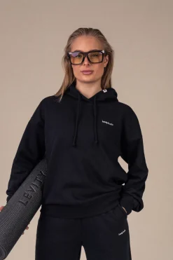 Off Duty Hoodie + Straight Sweatpants Black/Black SET