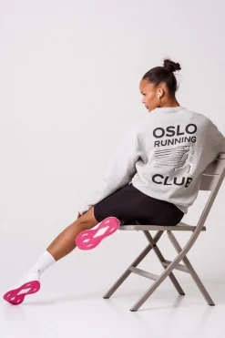 Off Duty Oversize Crewneck Grey Marl
