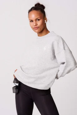 Off Duty Oversize Crewneck Grey Marl