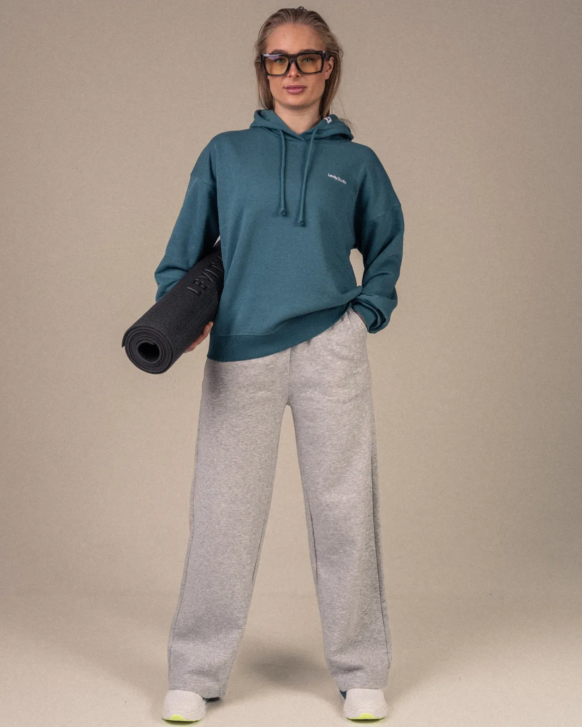 Off Duty Straight Sweatpants Grey Marl
