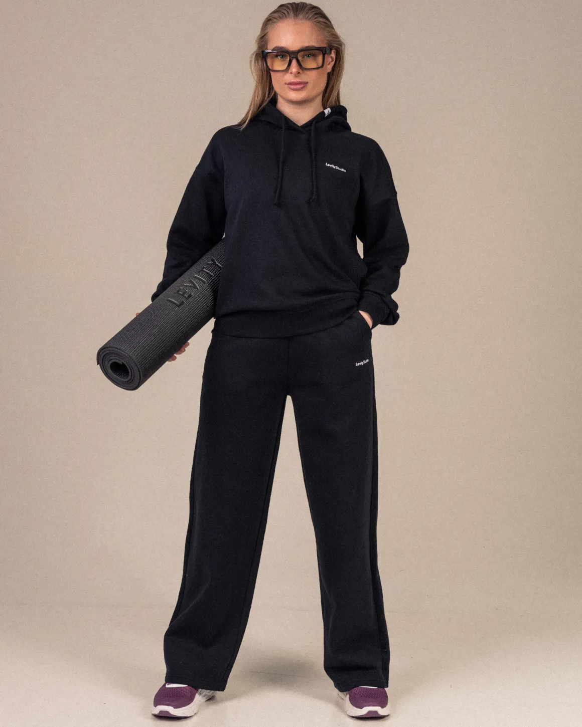 Off Duty Straight Sweatpants Black/Black